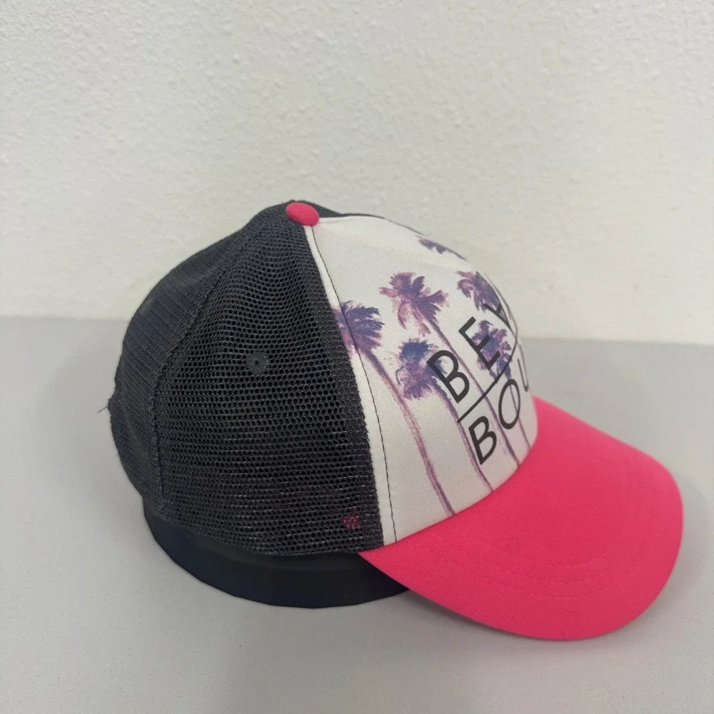 ONeill Beach Bound Trucker‎ Hat Palm Tree Pink Mesh Snapback One Size
